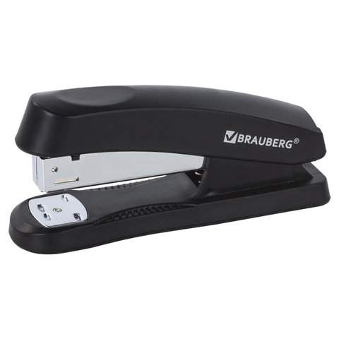 

Степлер Brauberg Standard+ 228608 №24/6, до 30 листов, 3 штуки, Черный
