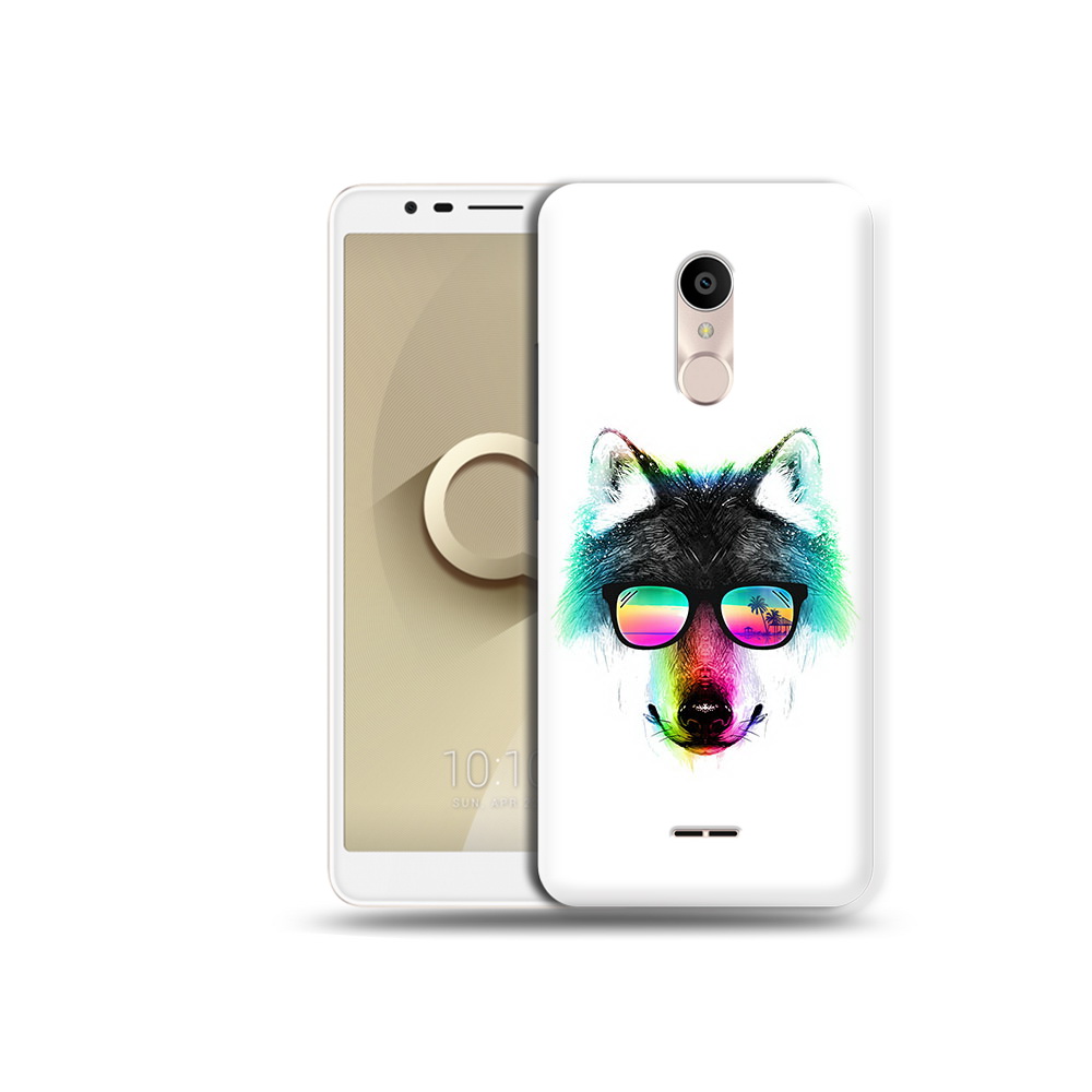 

Чехол MyPads Tocco для Alcatel 3C 5026D радужный волк, Прозрачный, Tocco