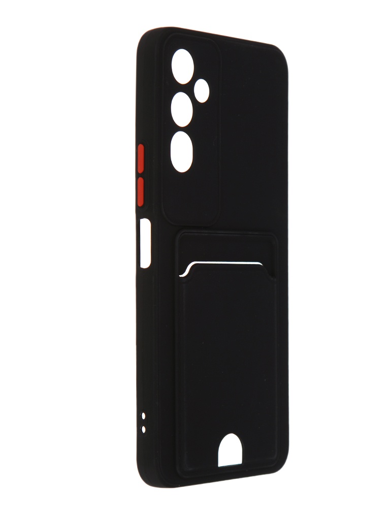 

Чехол DF для Tecno Pova 4 Silicone с отделением для карты Black tCardCase-04, Tecno Pova 4
