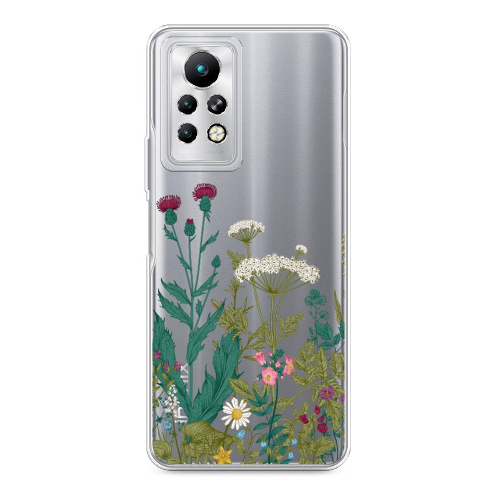 

Чехол для Infinix Note 11 Pro "Дикие полевые цветы", Зеленый;розовый;белый, 3100550-2