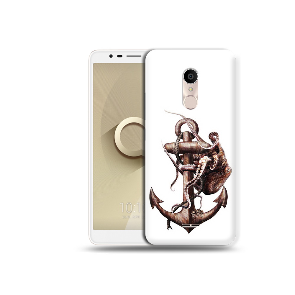 

Чехол MyPads Tocco для Alcatel 3C 5026D ржавый якорь, Прозрачный, Tocco