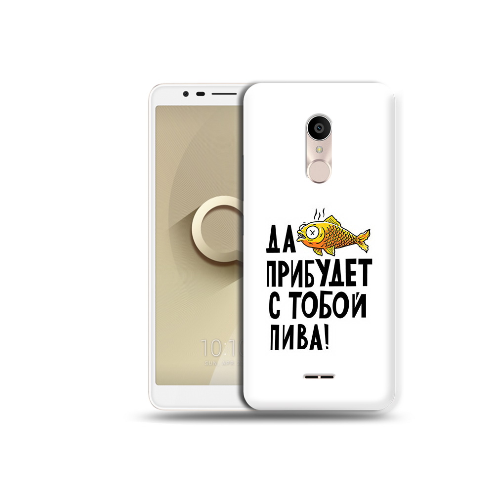 

Чехол MyPads Tocco для Alcatel 3C 5026D ДА прибудет с тобой пива, Прозрачный, Tocco