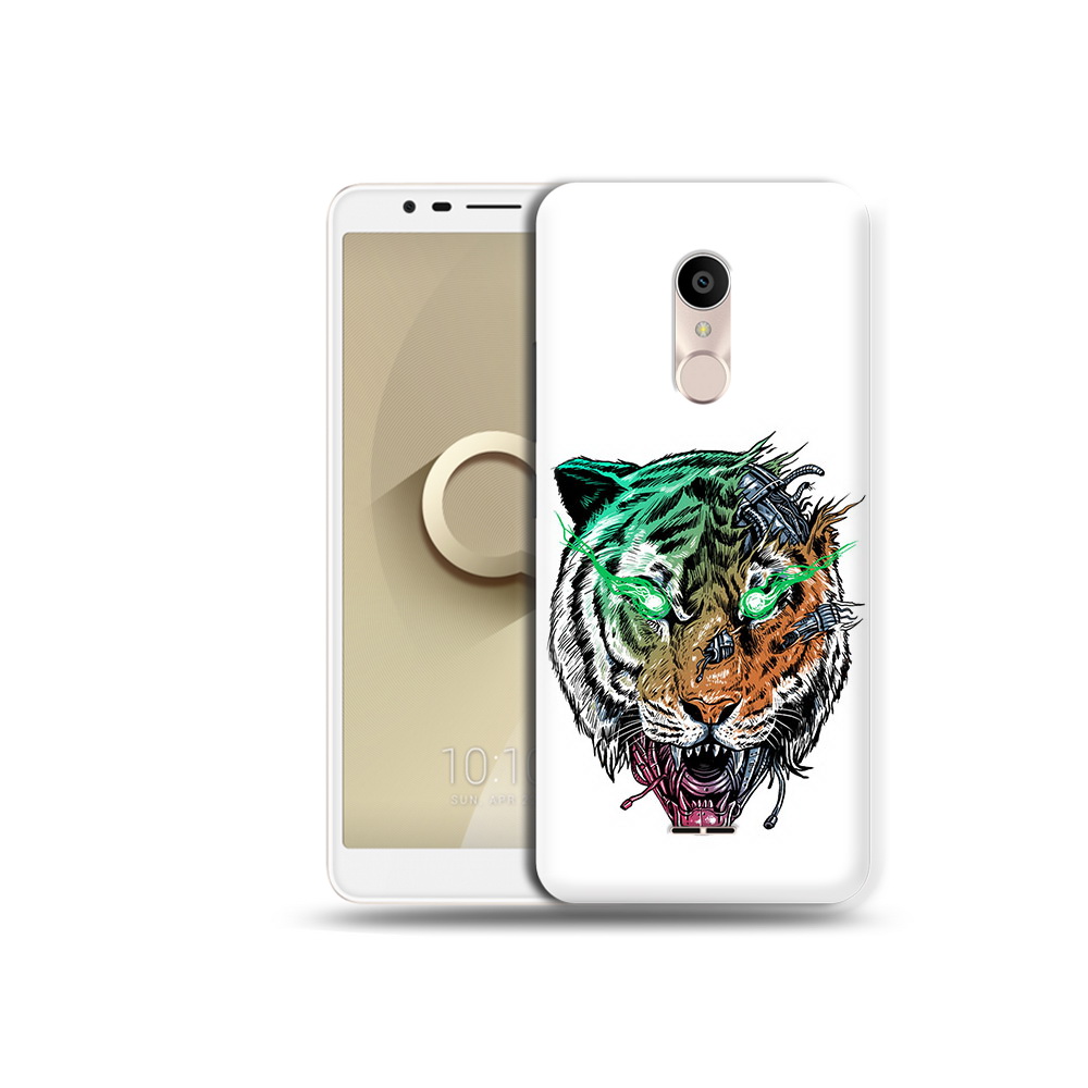

Чехол MyPads Tocco для Alcatel 3C 5026D робо-тигр, Прозрачный, Tocco