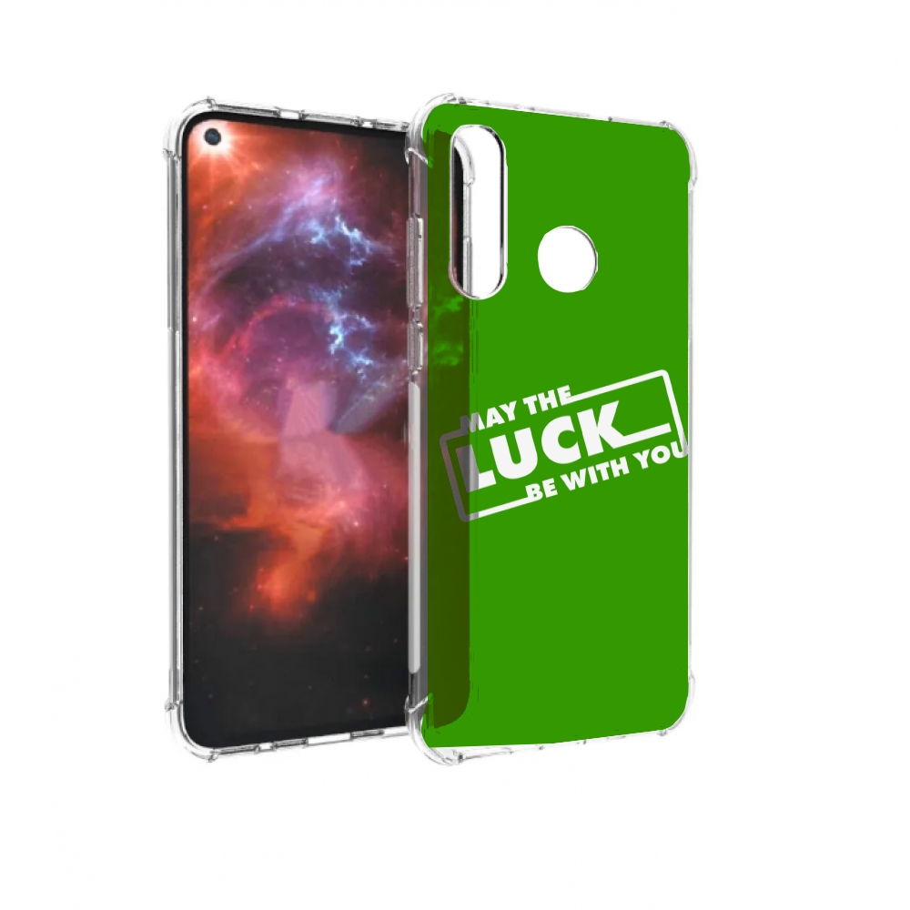 Чехол бампер MyPads Luck green для Huawei Nova 4 противоударный