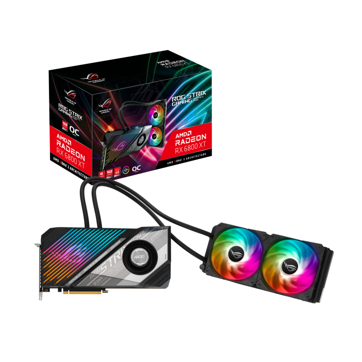 фото Видеокарта asus rog strix lc radeon rx 6800 xt oc (rog-strix-lc-rx6800xt-o16g-gaming)