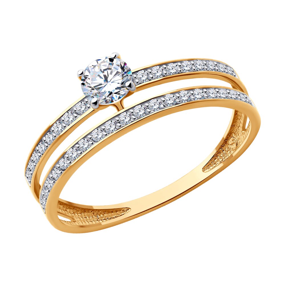 

Кольцо из золота р. 20 Diamant 51-110-02563-1, фианит, 51-110-02563-1