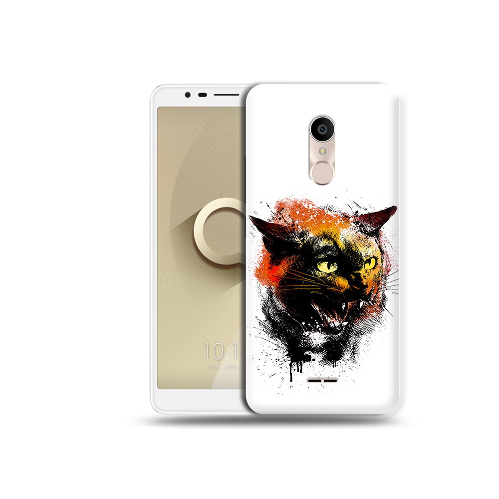 

Чехол MyPads Tocco для Alcatel 3C 5026D сиамский кот, Прозрачный, Tocco