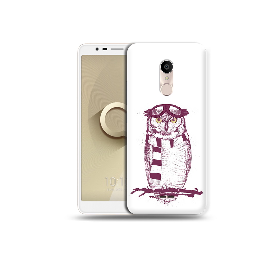 

Чехол MyPads Tocco для Alcatel 3C 5026D сова-летчик, Прозрачный, Tocco