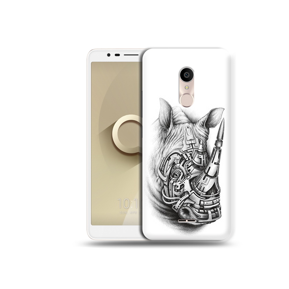 

Чехол MyPads Tocco для Alcatel 3C 5026D стальной носорог, Прозрачный, Tocco