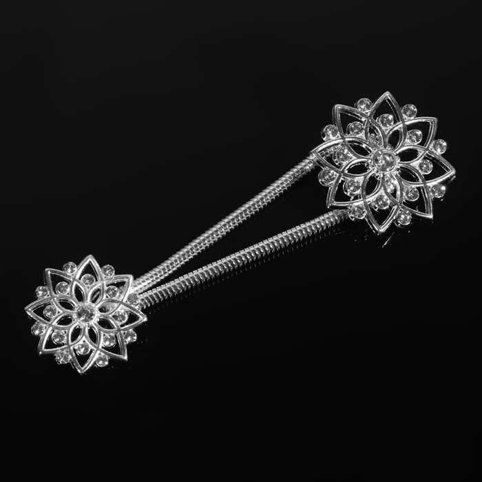 

Декоративная застёжка, d = 2,4/3,1 см, цвет серебряный, Серебристый