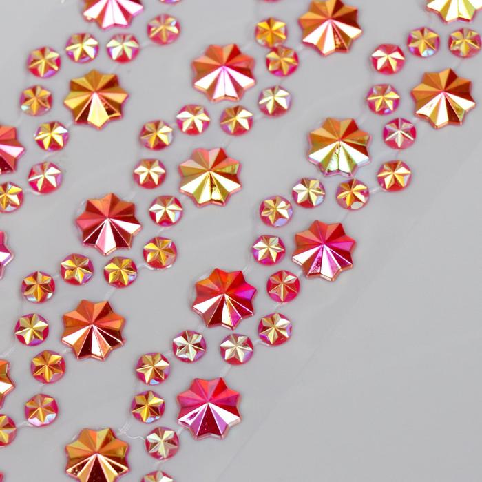 

Декоративная самоклеящаяся лента из страз. длина каждой 270 мм, ширина 16 мм., Белый