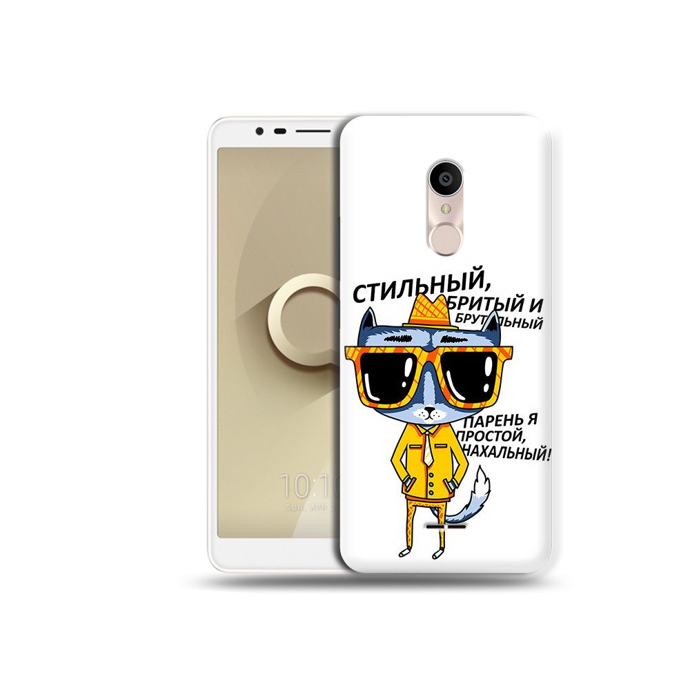 

Чехол MyPads Tocco для Alcatel 3C 5026D стильный кот, Прозрачный, Tocco