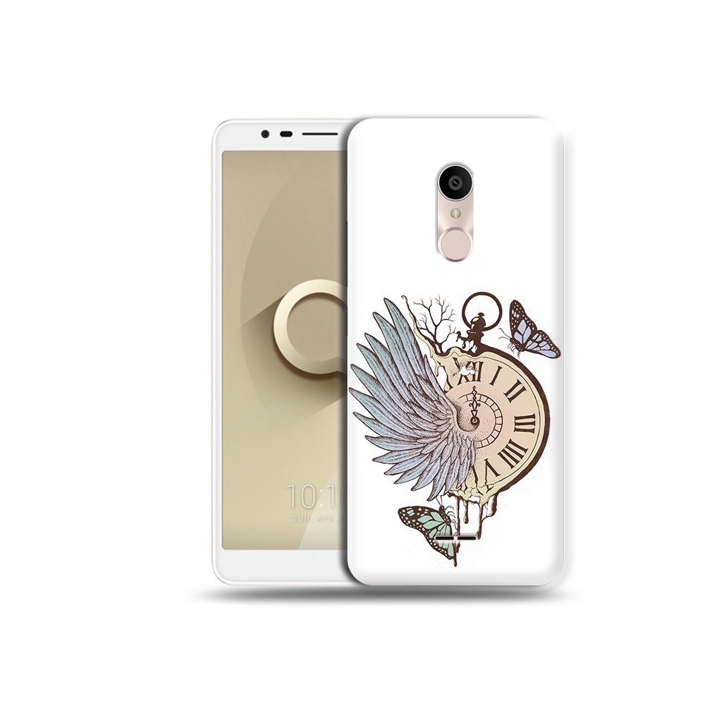 

Чехол MyPads Tocco для Alcatel 3C 5026D страинные часы с крылом, Прозрачный, Tocco