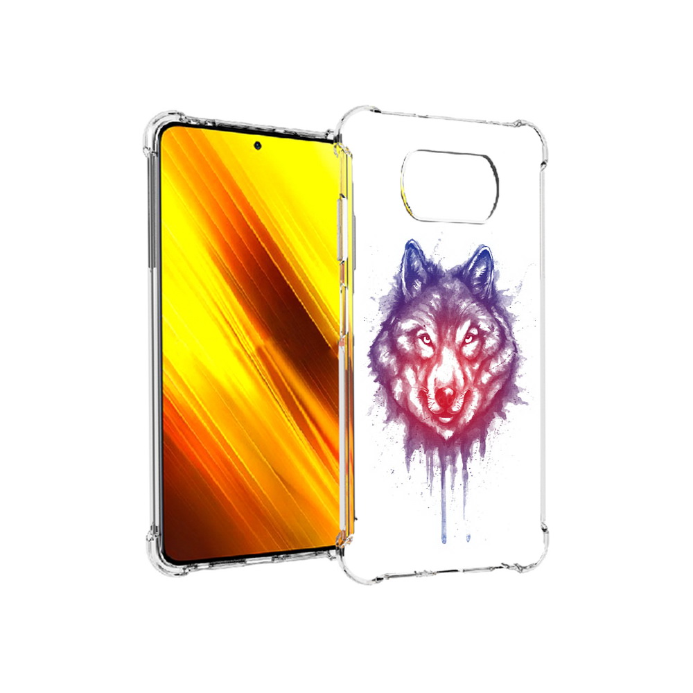 

Чехол MyPads Tocco для Xiaomi Poco X3 пушистый волк (PT154881.262.561), Прозрачный, Tocco