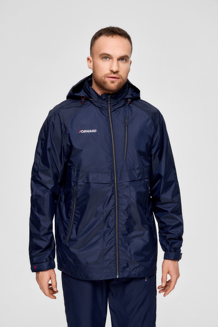 фото Спортивная ветровка мужская forward m02110g-nn231 синяя 3xl