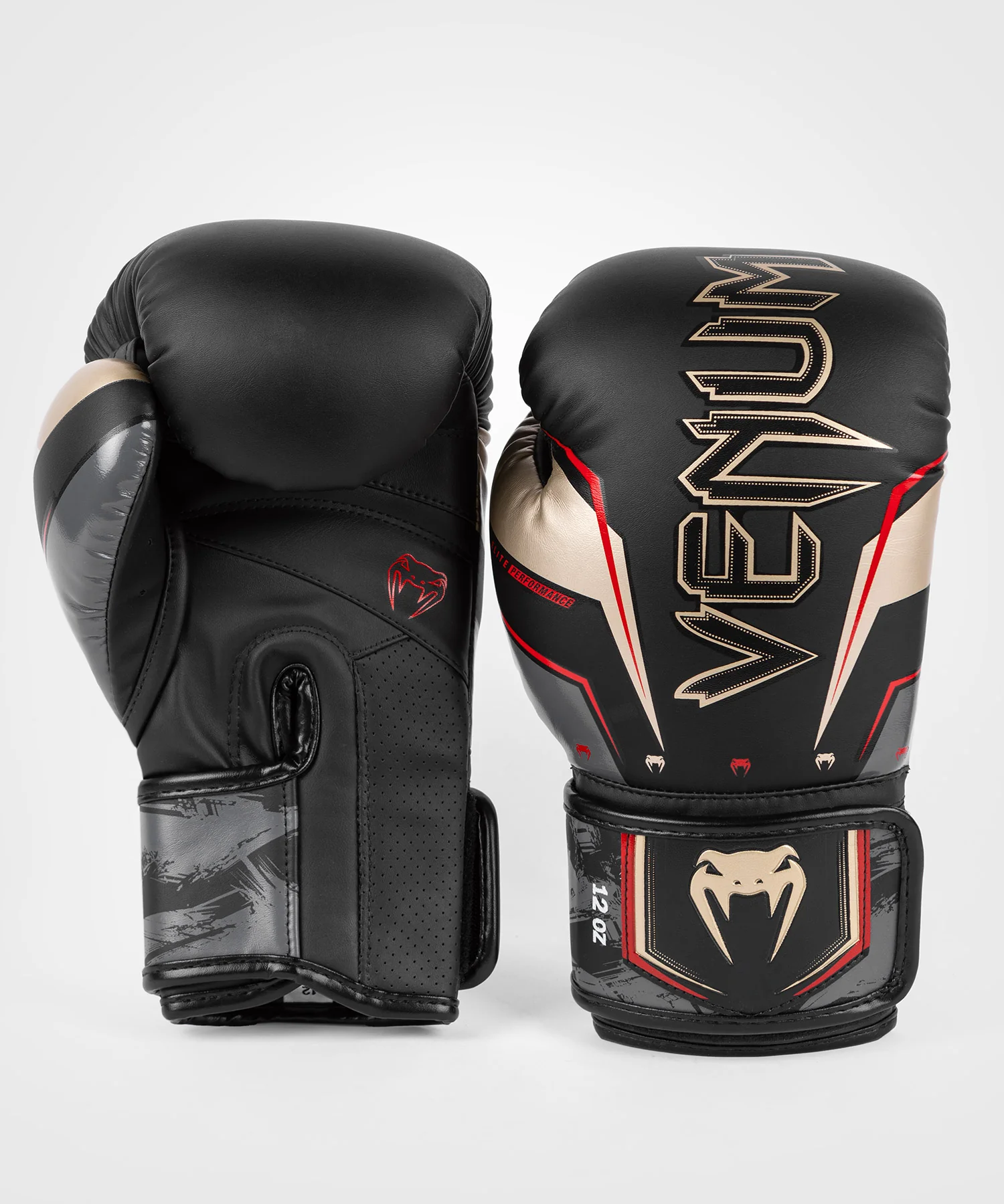 

Боксерские перчатки Venum Elite Evo Boxing Gloves - Black/Gold/Red 12 oz, Золотистый;красный;черный, VENUM-04260-603