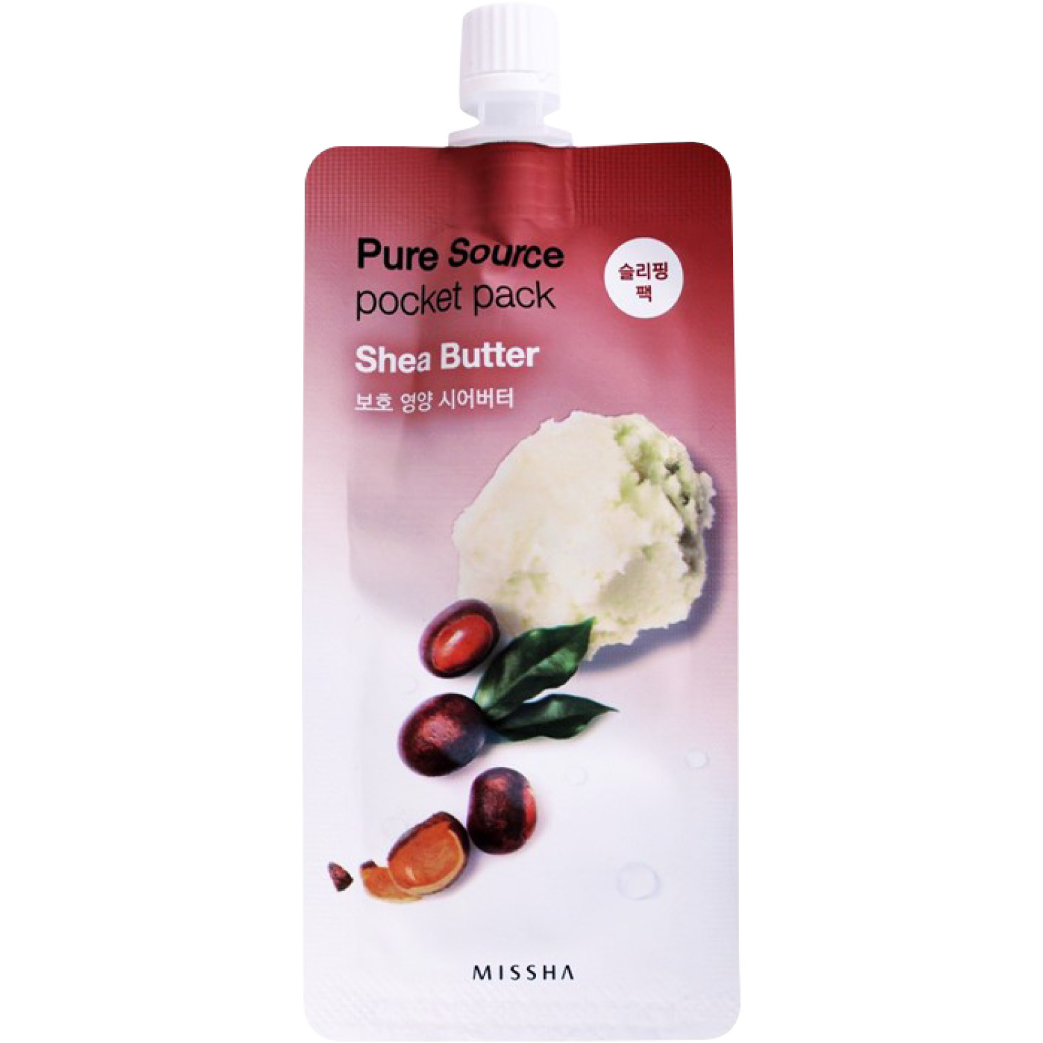 Маска для лица MISSHA Pure Source Pocket Pack Shea Butter с маслом ши, 10 мл pure water средство для посуды с эфирным маслом эвкалипта 450