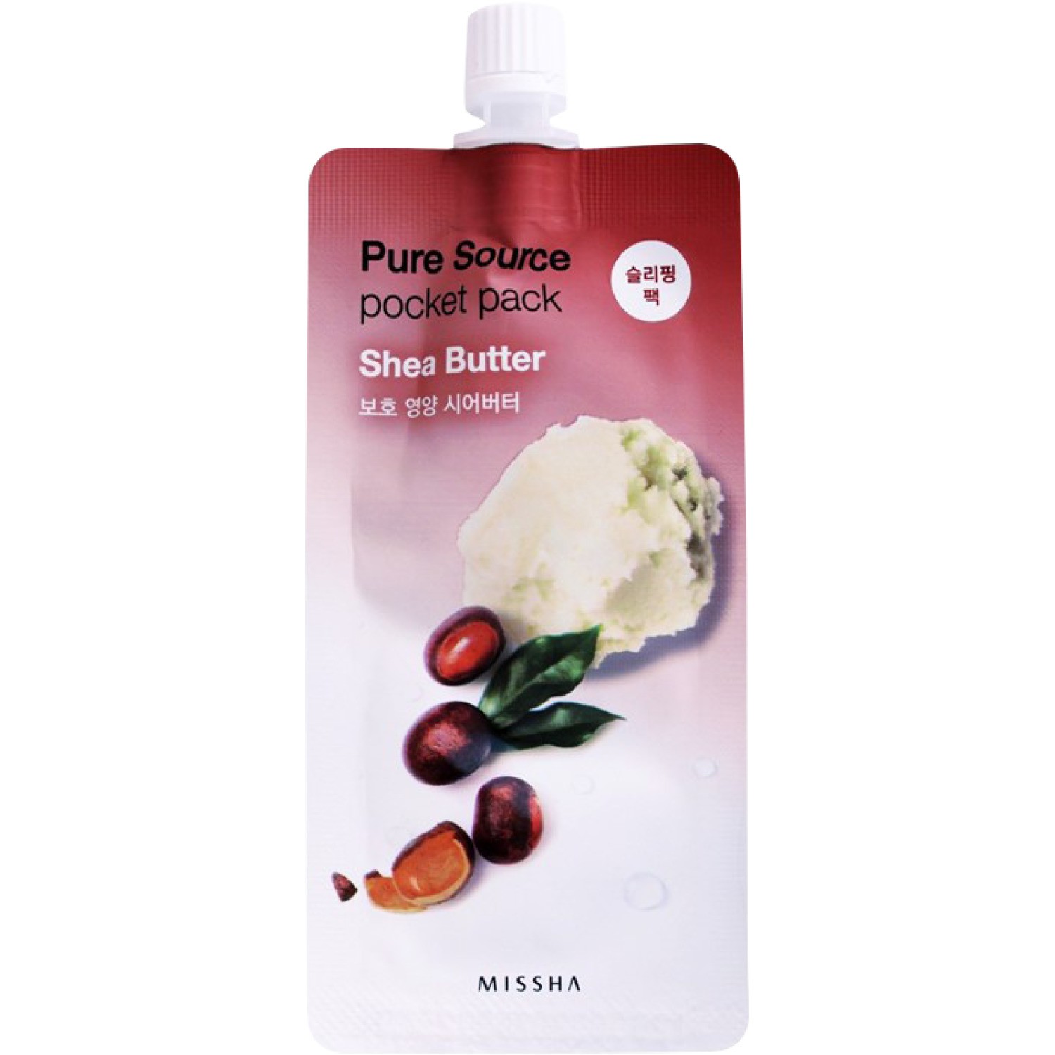 фото Маска для лица missha pure source pocket pack - shea butter 10 мл