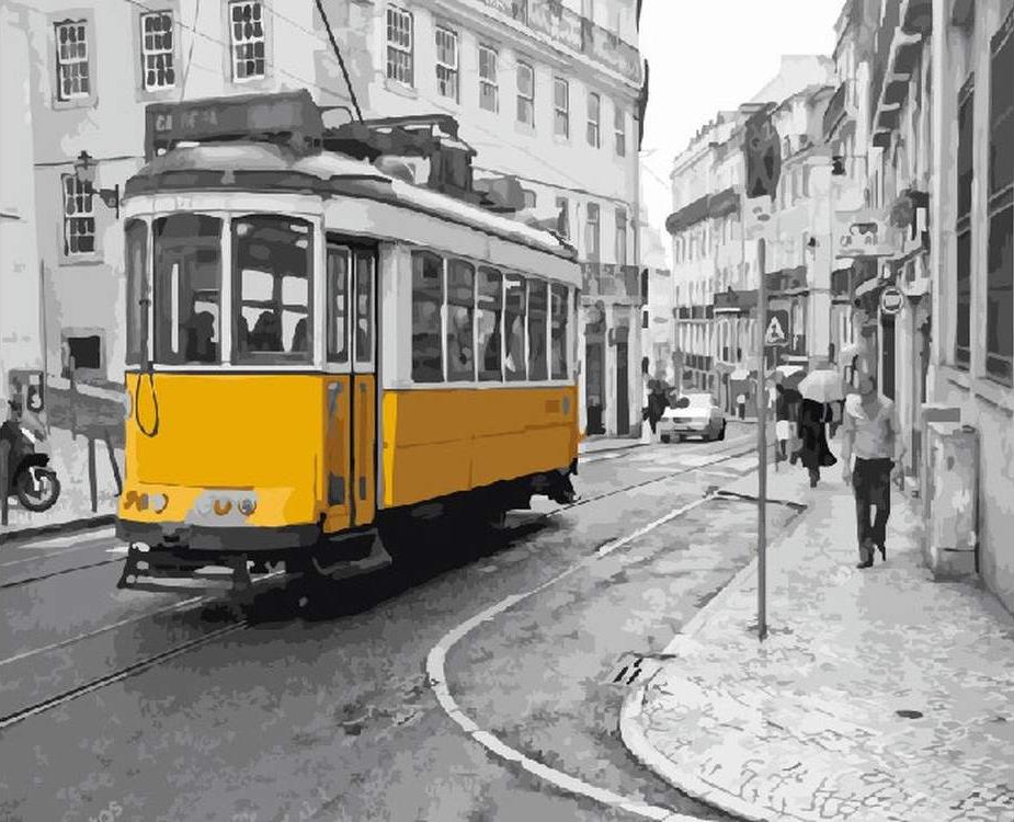 Картина по номерам ВанГогВоМне Желтый трамвай, 40x50