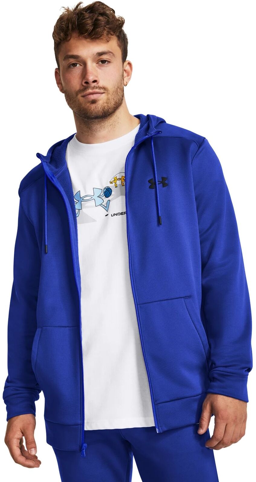 

Толстовка мужская Under Armour Ua Fleece Fz Hoodie синяя 2XL, Синий, Ua Fleece Fz Hoodie