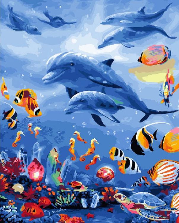 Картина по номерам ВанГогВоМне Морское царство, 40x50