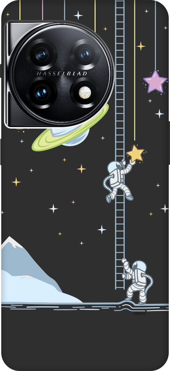 

Чехол на OnePlus 11 "Ladder into Space" черный, Черный;белый, 159478