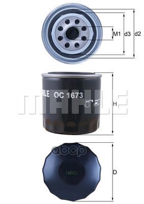

Фильтр Масляный Hyundai I40,Ix35,I20 Kia Rio (11-) Mahle Oc1673