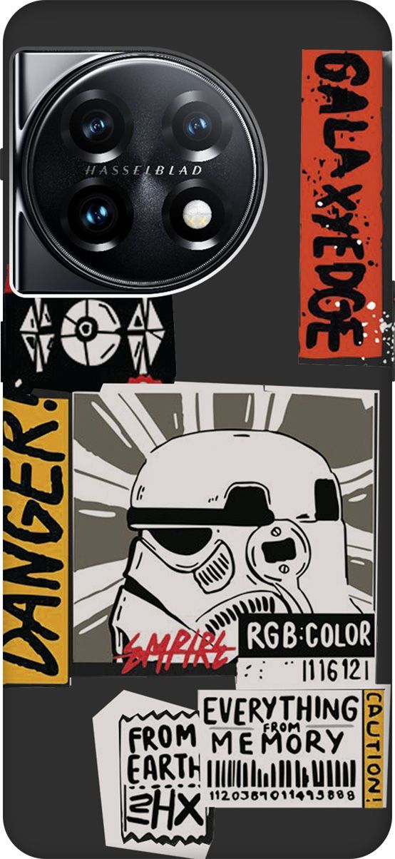 

Чехол на OnePlus 11 "Stormtrooper Stickers" черный, Черный;белый, 159479