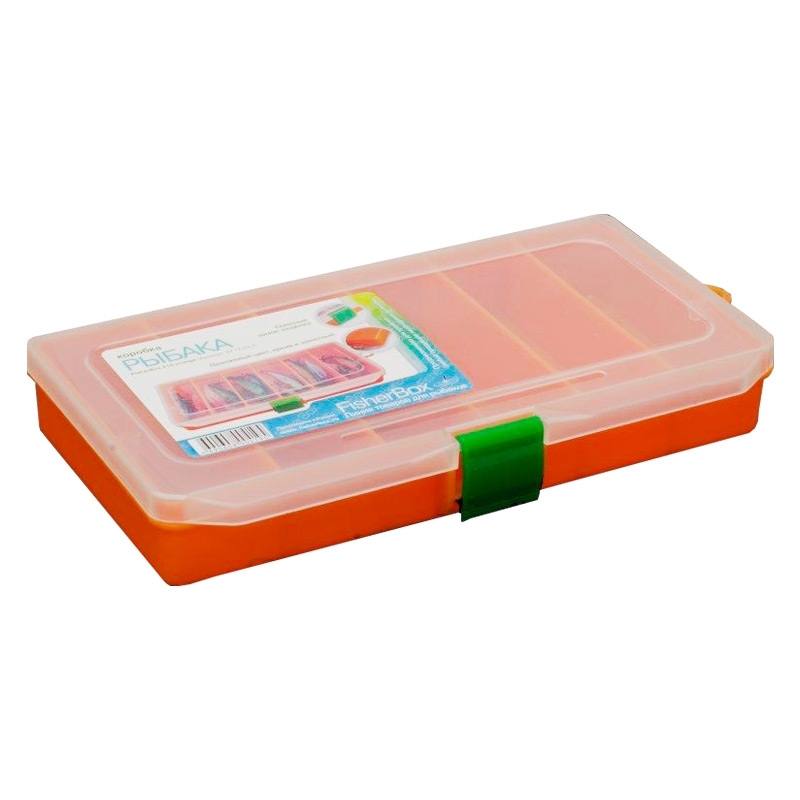 Коробка органайзер рыболовный Fisherbox 216 orange (22 x 12 x 0.3)
