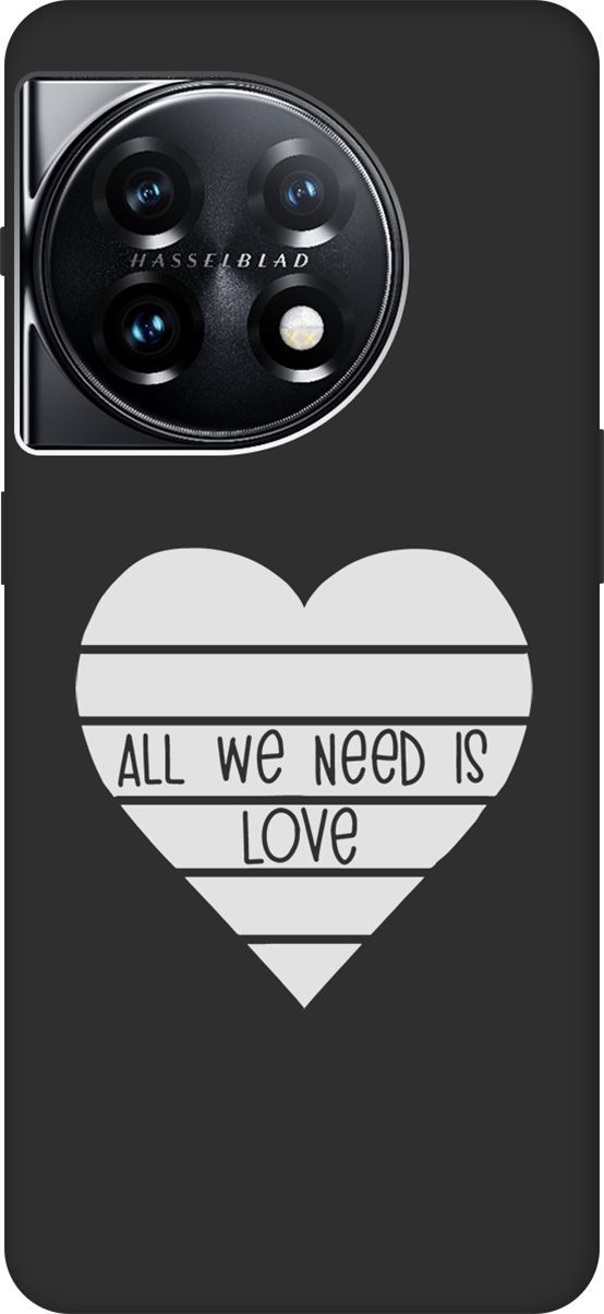 

Чехол на OnePlus 11 "All We Need is Love W" черный, Черный;белый, 159479