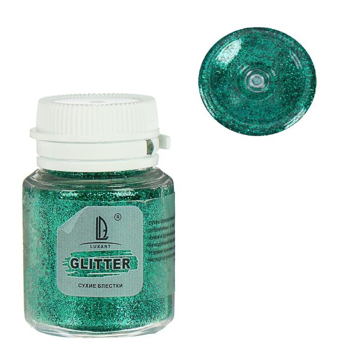 

Декоративные блёстки LUXART LuxGlitter (сухие), 20 мл, размер 0.2 мм, зелёные, Зеленый