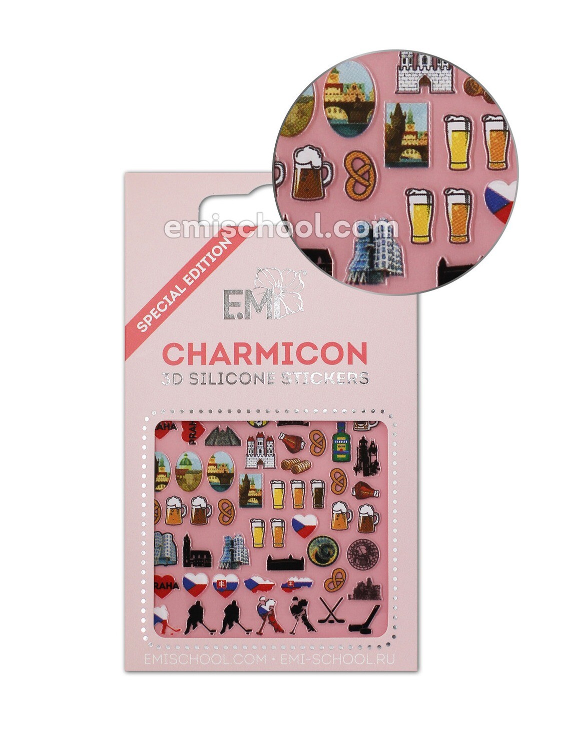 

Декор для ногтей Emi Charmicon 3D Silicone Stickers Чехия 2, Разноцветный