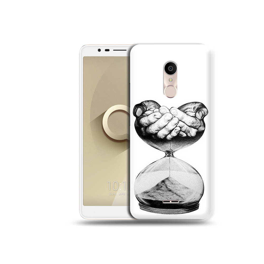 

Чехол MyPads Tocco для Alcatel 3C 5026D часы жизни черно белый, Прозрачный, Tocco