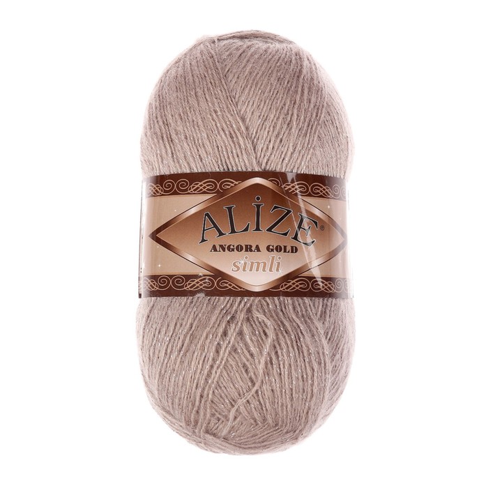 

Пряжа Angora Gold Simli 75% акрил, 20% шерсть, 5% металлик 500м/100гр (541 норка), Коричневый