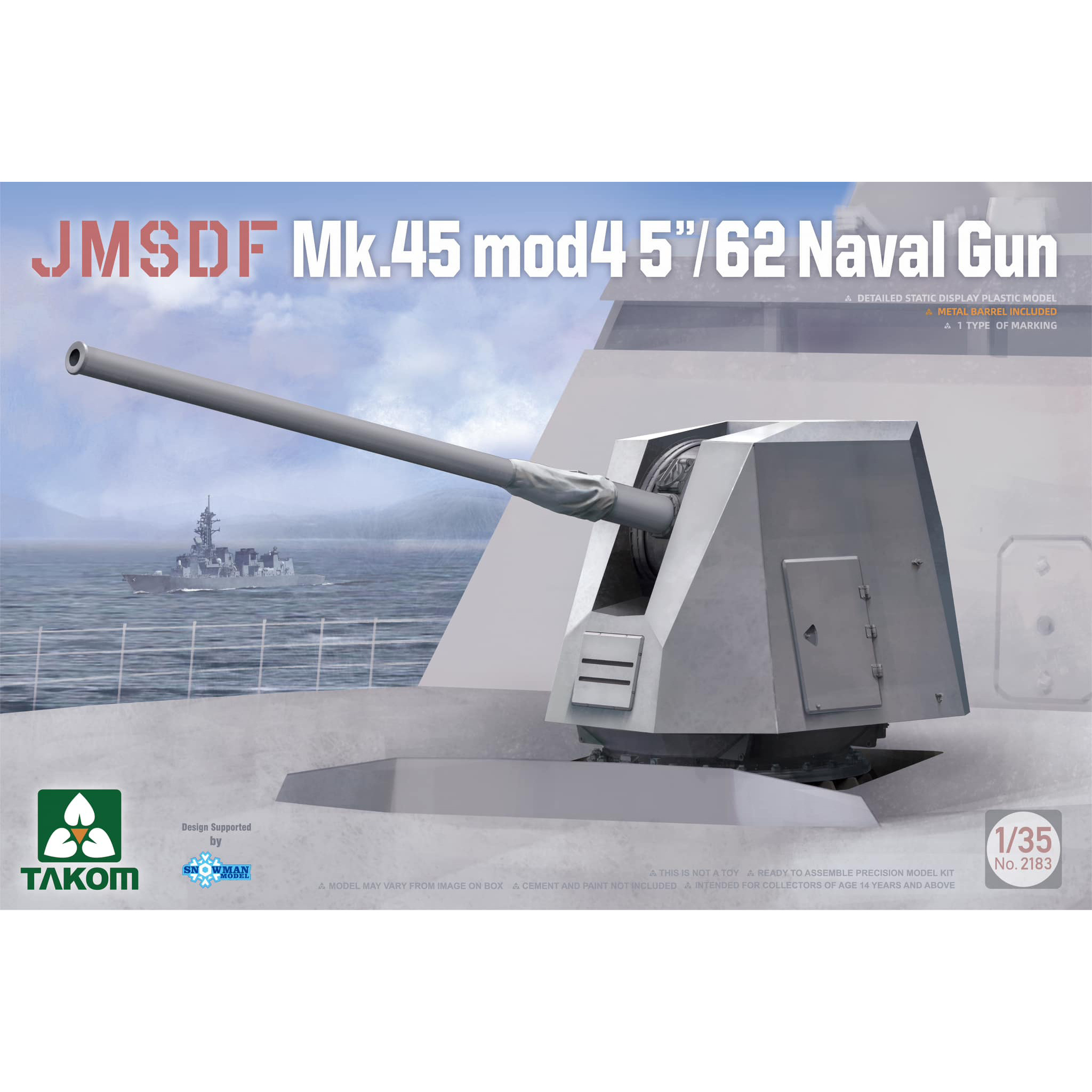 

Сборная модель Takom Пятидюймовая пушка MK 45 мод 4 /62 2183