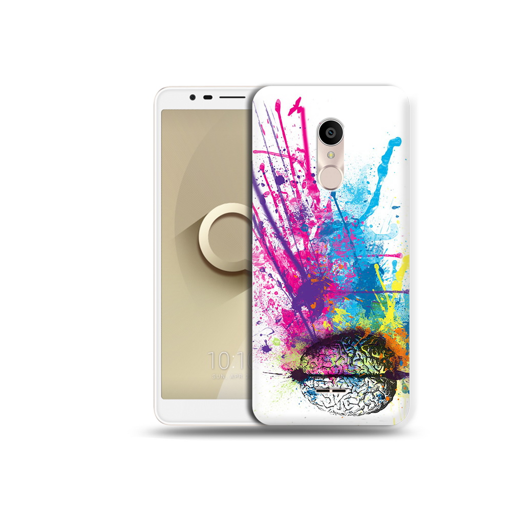 

Чехол MyPads Tocco для Alcatel 3C 5026D яркий красочный мозг, Прозрачный, Tocco