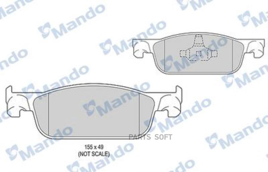 

Колодки Тормозные Лада X-Ray Renault Logan (12-) Передние (4шт.) Mando Mando арт. MBF01530