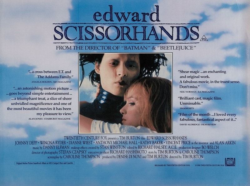 

Постер к фильму "Эдвард руки-ножницы" (Edward Scissorhands) A4