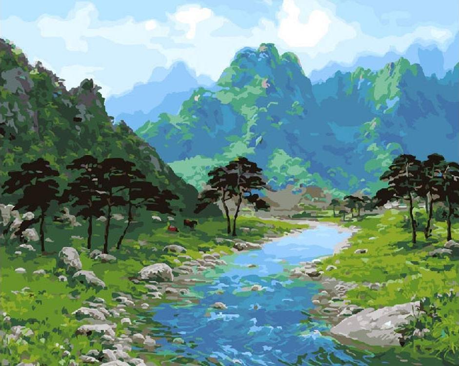 

Картина по номерам ВанГогВоМне Лазурная река, 40x50, Лазурная река
