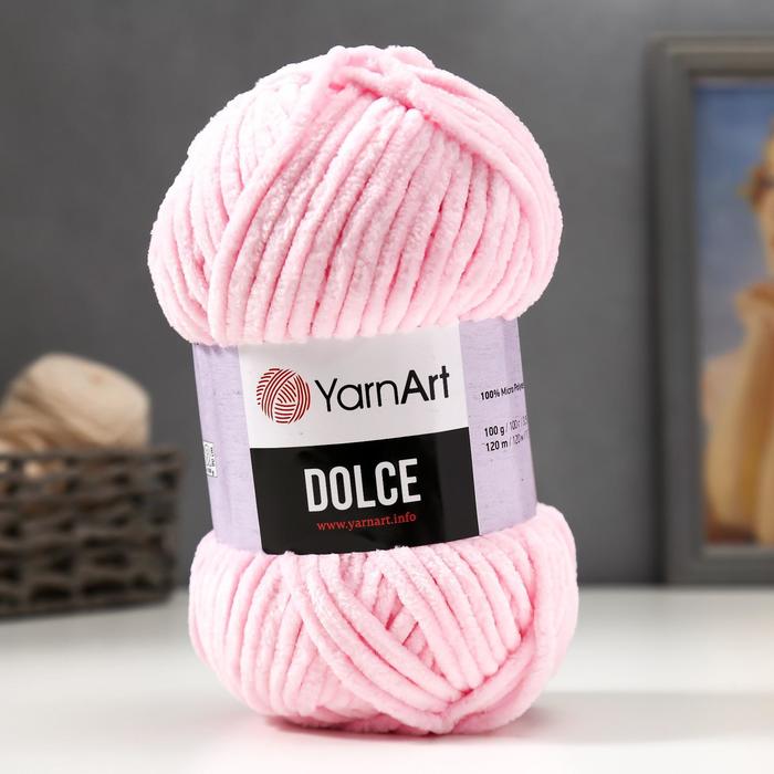 

Пряжа для вязания YarnArt Dolce 100% микрополиэстер 120м/100гр 750 нежно розовый