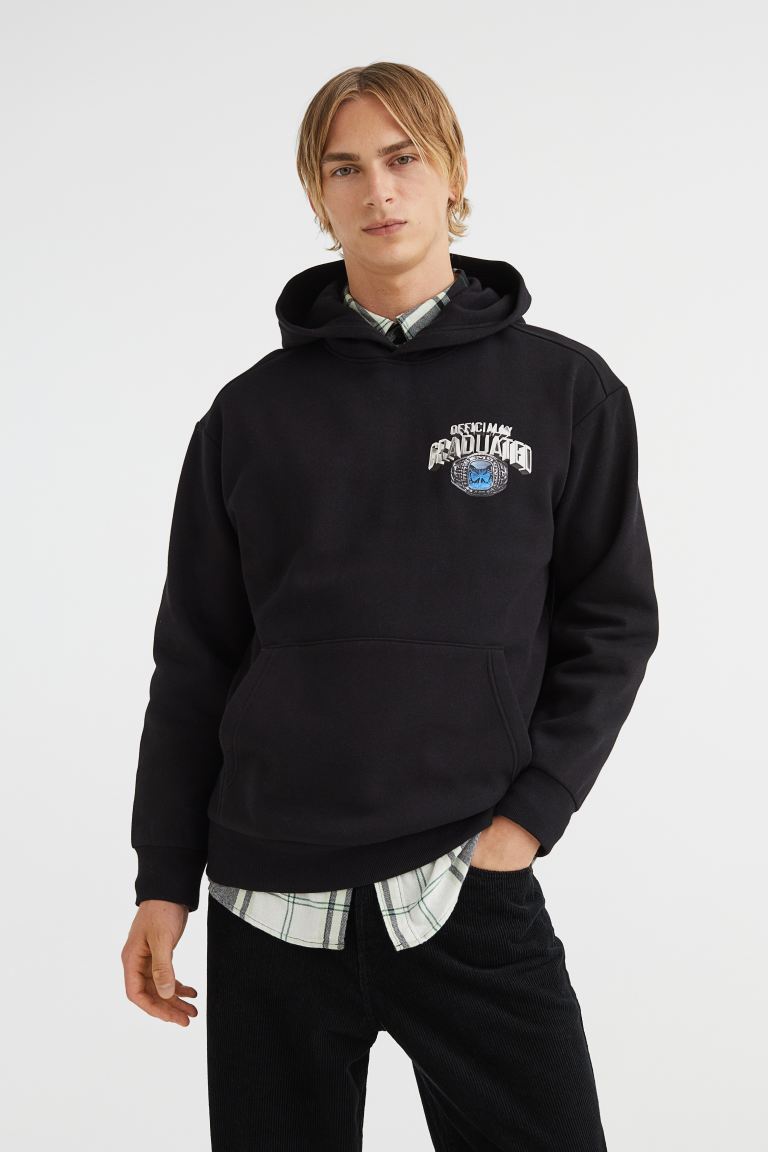 

Худи мужское H&M 1095835002 черное M (доставка из-за рубежа), Черный, 1095835002