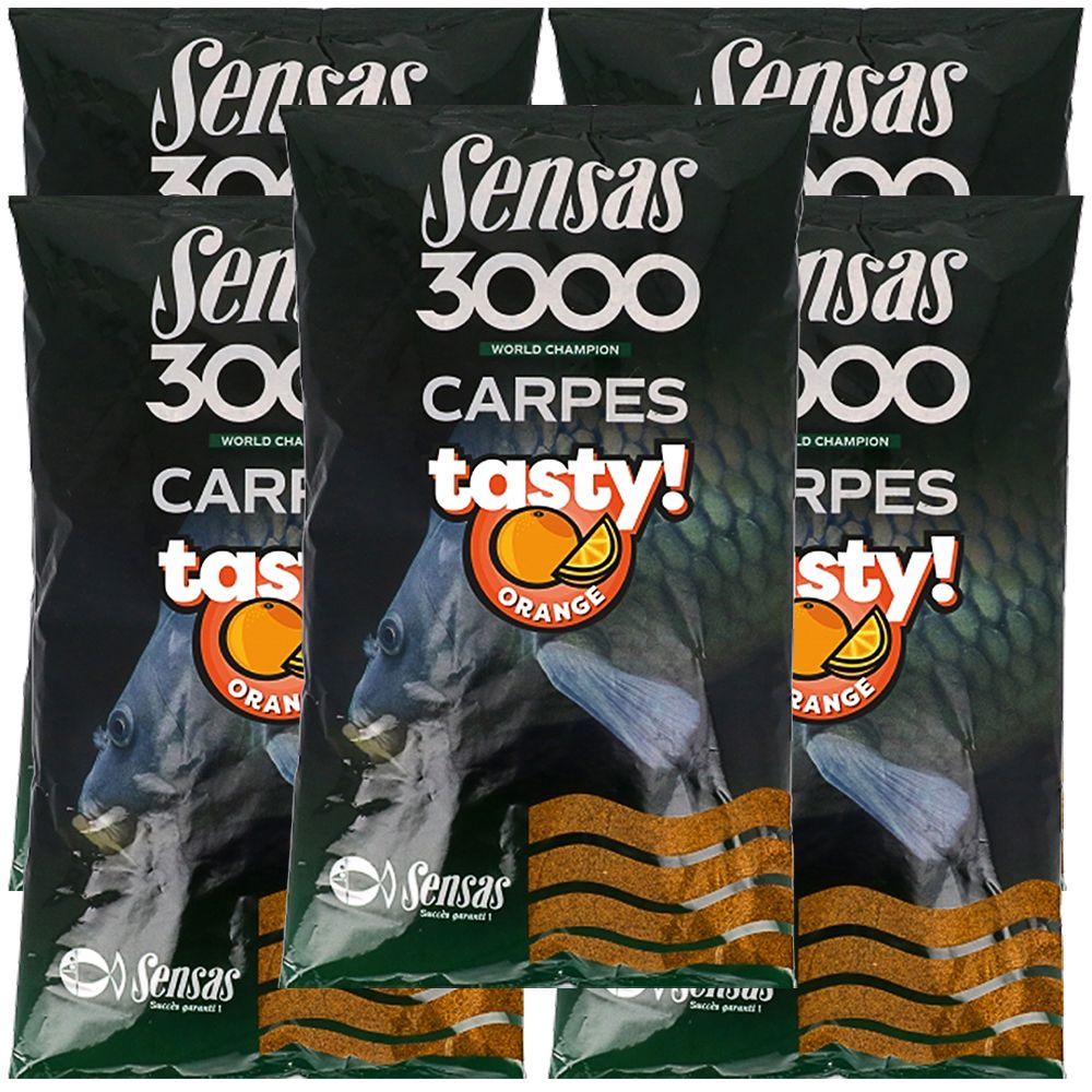 Прикормка Sensas 3000 Carp Tasty Orange 5 упаковок 5 кг