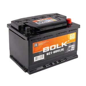

Аккумулятор Bolk 60 Ач 500А обратная полярность