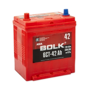 

Аккумулятор Bolk Asia 42 Ач 330А прямая полярность