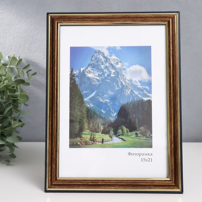 

Фоторамка пластик "Офис 2" 15х21 см, бронза