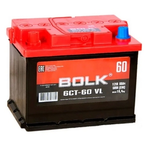 

Аккумулятор Bolk Standart 60 Ач 500А прямая полярность