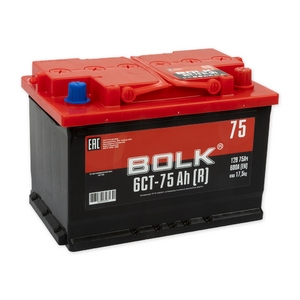 

Аккумулятор Bolk Standart 75 Ач 600А обратная полярность