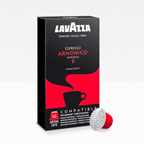 

Кофе в капсулах LAVAZZA "Armonico" для кофемашин Nespresso, арабика 100%, 10 шт*5,5г