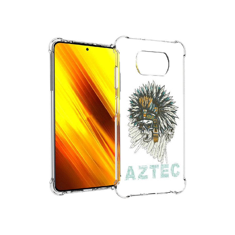 

Чехол MyPads Tocco для Xiaomi Poco X3 скелет индеец (PT154881.262.602), Прозрачный, Tocco