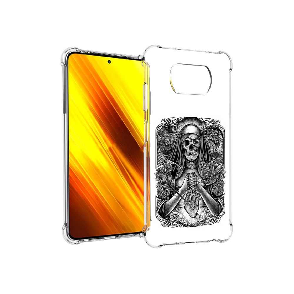 

Чехол MyPads Tocco для Xiaomi Poco X3 скелет с сердцем (PT154881.262.603), Прозрачный, Tocco
